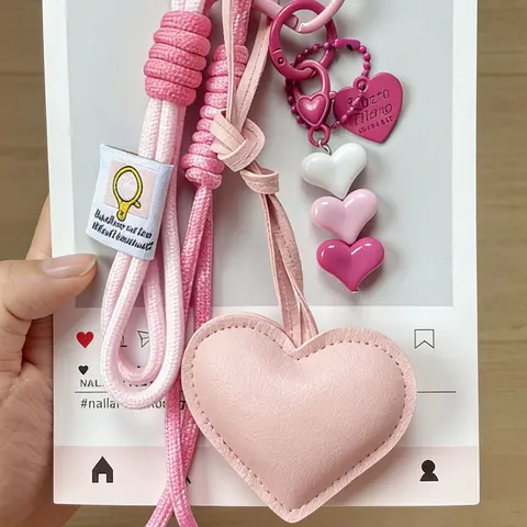 Bag Chain Charms, Cute Purse Charms, Bag Accessories Charms, Multiple Hearts New Model Trendy & Distinctive High Quality A Sense Of Design Couple Gifts Suitable For Bags And Keys Accessory