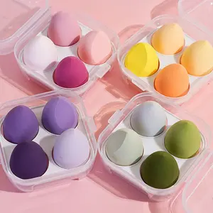 4pcs/Pack Makeup Sponge Blender Beauty Egg Cosmetic Puff Foundation Sponges Powder Puffs For Applying Powder,Cream,Liquid
