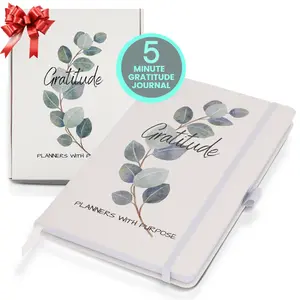 Planners with Purpose 5 Minute Daily Gratitude Journal for Women Eco Friendly Hardcover Vegan with Prompts for Happiness & Self Care 2025