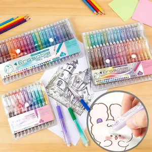 【Christmas Gift】Erasable Color Gel Pen Set, 12/24/36pcs Flexible Thin Head Click Pen, Suitable for Students, Teachers, Artists, Suitable for Drawing, Writing, Planning