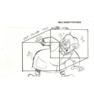 Chip n Dale Rescue Rangers Original Production Animation Storyboard Walt Disney FIRST EPISODE 1988 A198