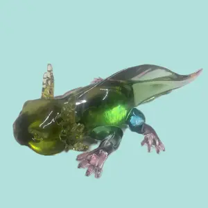 "Glass-Appearance", Random Multi Color, Resin Axolotl