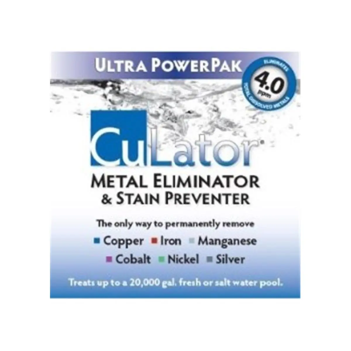 212 MAIN CuLator Ultra PowerPak Metal Eliminator - Copper-Based, Biodegradable Drop-In Skim Tool for Aquatic Fitness Equipment Stain Prevention & Metal Removal, Aquarium Safe