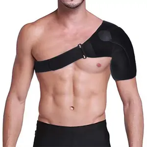 Unisex Neoprene Compression Shoulder Brace - Adjustable Support Strap for Shoulder Injuries, Sports Rehabilitation and Pain Relief pads