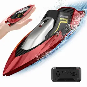 Fast RC Boat for Kids & Adults - S5 Racing Boat 20+ MPH, 2.4GHz Anti-Interference, Self-Righting Design, Low Battery Alarm, Rechargeable, Perfect for Pool/Lake