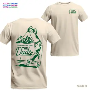 Saturdays Are Fore The Dads - Perfect Golf Gift for Dad, Vintage Men's Golf Tee, Father's Day Graphic T-Shirt, Gift For Him