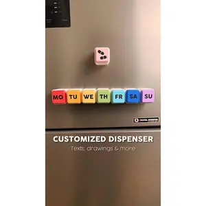 PILL PUSH Daily Pill Dispenser – Magnetic One-Push 3D Printed Medication Holder