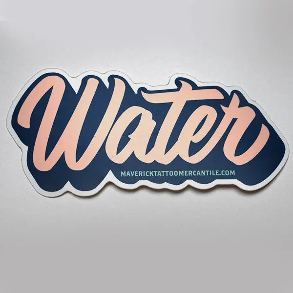 Individual "WATER" Bottle label
