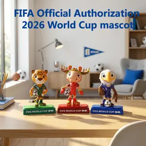 【FIFA】FIFA 2026 World Cup Mascot Figurine Moose Maple Leopard Zayu Bald Eagle Clutch Officially Authorized 9CM Football Collectible Ornament tiktokshopspringglowup