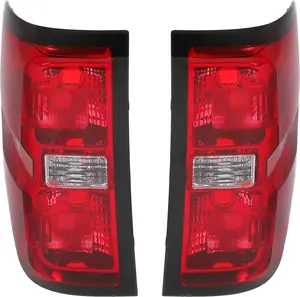 KQQIO Tail Lights for 2014-2018 Chevy Silverado GMC Sierra 1500 2500 3500 HD Dually Red Lens Chrome Housing Plug and Play Easy Install DOT Approved Pair, Rear Lights