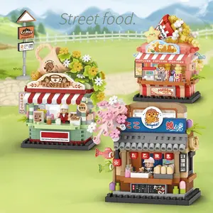 3 Street Food Shop Models: Coffee Shop, Popcorn Shop, Takoyaki Shop |   Exquisite details, vivid scenes, bright colors, rich accessories, DIY miniature scene assembly toys suitable for children and adults for creative building