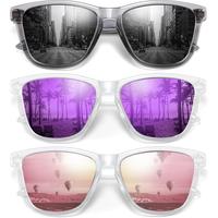 A1-clear Pink + Grey + Clear Purple