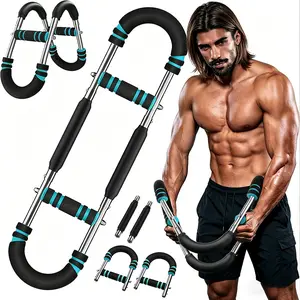 2026 New Pro 60-100lb Adjustable Power Twister Bar, Portable Home Gym Exerciser, Chest Shoulder Forearm Exerciser, 2026 New Pro Twister Arm Muscle Trainer