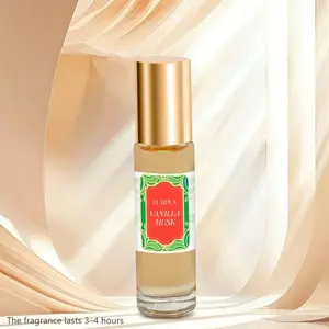 New Vanilla Musk Perfume Rollerball 10ML, Alcohol-Free Portable Scent, Long-Lasting 3-4 Hours, Unique Fragrance, Smooth Vanilla Base
