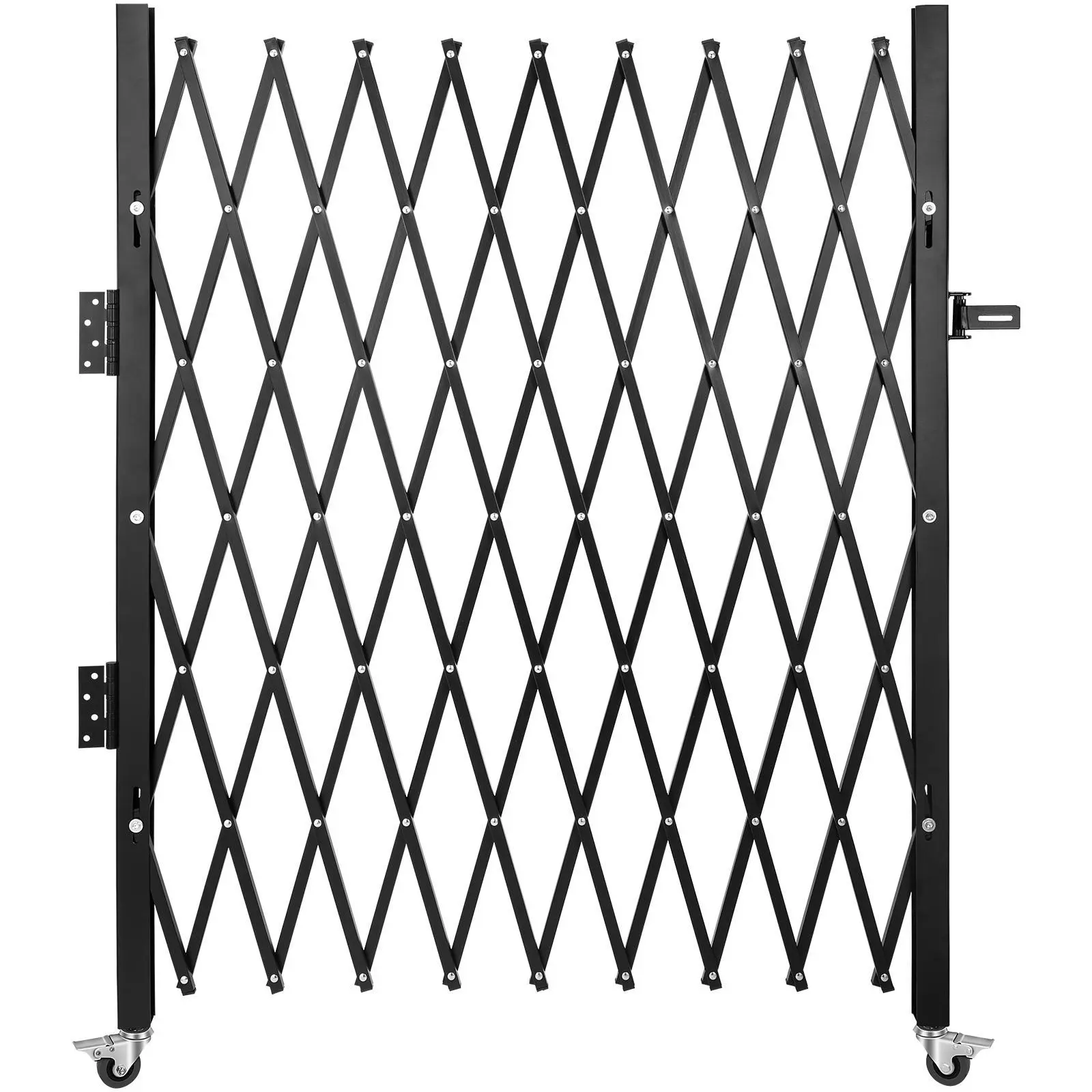 Single Folding Security Gate,  48\" H x 71\" W Folding Door Gate, Steel Accordion Security Gate, Flexible Expanding Security Gate, 360° Rolling Barricade Gate, Scissor Gate or Door with Padlock#SohoChic