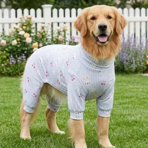 Dog Summer Shedding Hair Control Pajamas, Breathable High Stretch Full Coverage, Anti Licking & Bug Protective Jumpsuit, All over Printing, Puppy Clothes