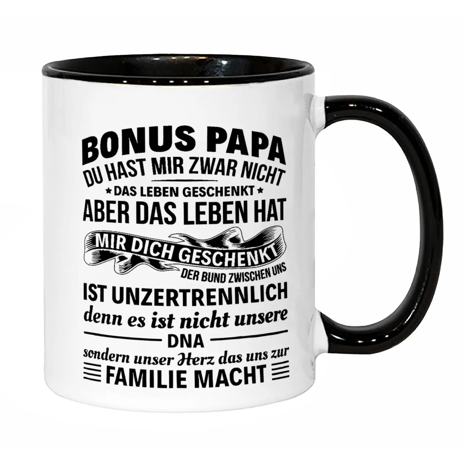 1pc German Ceramic Mug 11oz Microwave Safe Coffee Cup with Bonus Papa Design - Bilingual English/German Text, Father’s Day Gift for Stepdad, Dad, Family Matching Gift, Hand Wash Only, Family Gift Item | Humorous Mug Design | Durable Mug Design, Coffee Mug