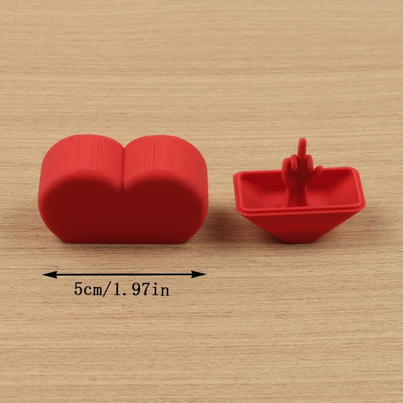 Funny Valentine's Day Heart-Shaped Middle Finger Gift Box, Gag Gift Box Party Favor, Available in 1 or 2 Pieces