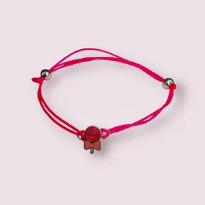 Charm Popz, Poppin, pink for summer, adjustable cord, lollipop bracelet