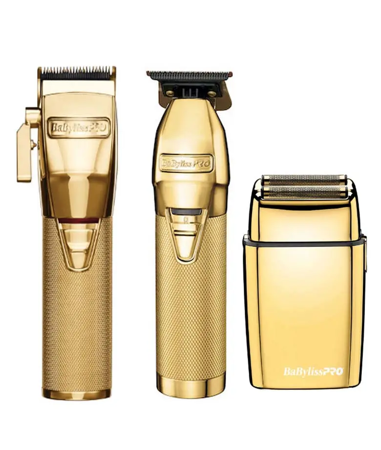 BaBylissPRO Gold Clipper Skeleton Trimmer and Double Shaver Trio BaBylissPRO Gold Clipper Skeleton Trimmer and Double Shaver Trio