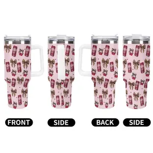 40oz ,Cherry Bow Tumbler 20oz,Leopard Bow Soda Cup, Christmas Gift,Stainless Steel,Perfect Gift Leopard Bow x Dr Pepper Tumbler