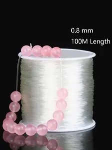 Elastic Beading Thread for Jewelry Making, Bracelet Stringing, Crystal Crafts, 0.8mm 100m, Ideal for DIY Jewelry Projects