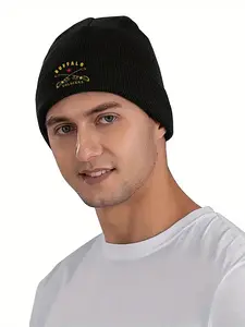 Buffalo Soldiers embroidered logo knit beanie hat winter cold weather outdoor casual warm headwear for men and women perfect Christmas holiday gift idea for friends family and loved ones during festive season and seasonal celebrations