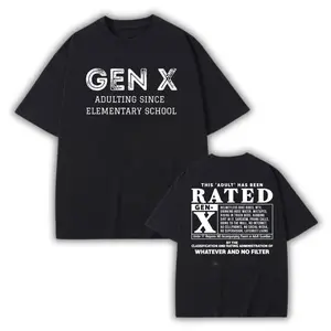 Gen X This Adult Has Been Rated Shirt, Generation X Traits Graphic Tee, Gen X Vintage Inspired Shirt, Funny Sarcastic, Unisex Streetwear women Tshirt Cotton