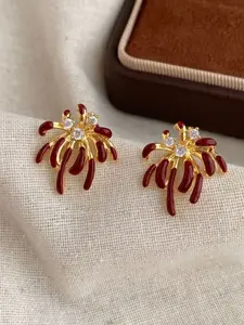 Chocho Enamel Firework Earrings, New Year Unique High-End Luxury Ear Studs, Exclusive Design for Festive Occasions, Elegant Minimalist Earrings