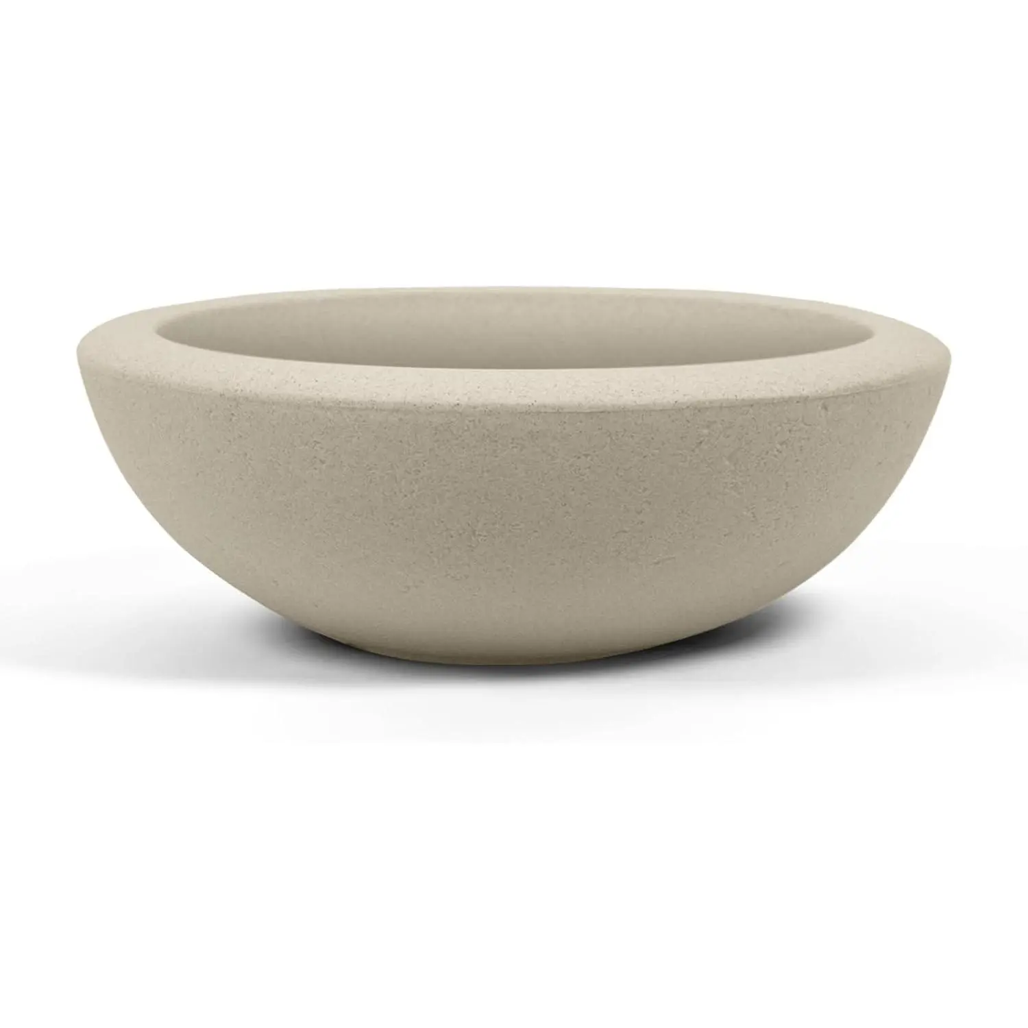 21" Santorini Bowl Polyresin Indoor and Outdoor Planter with Classic Cream Finish - Durable, Weatherproof, Lightweight, Large  Pot for Patio, Garden, Deck, Entryway