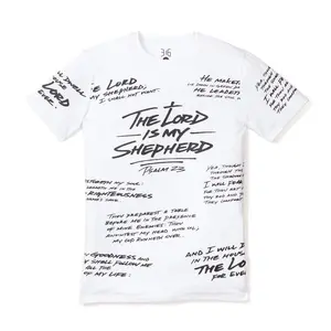 Psalm 23 - All Over Tee - White
