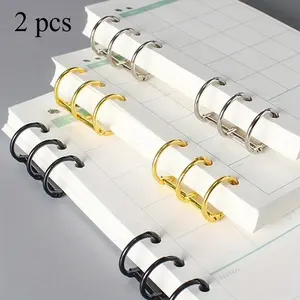 2pcs Metal Loose Leaf Book Binder Rings Calendar Circle 3 Rings For Notebook Album Scrapbook Clips Kawaii Desk Accessories