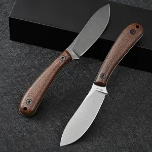 SDOKEDC DC53 Steel Knife Micarta Handle with Kydex Sheath for Outdoor Camping Daily Use