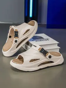 Men's Summer Outdoor Sandals, Anti-Slip Durable Beach Shoes, Two-Color Slip-On Slippers, New Arrival Men's Footwear