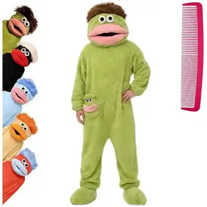 Women's Funny Big Mouth Monster Hooded Fleece Onesie Pajamas - Oversized Cosplay Sleepwear, Coral Plush Warm Union Suit with Butt Flap, Winter Loungewear