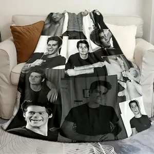 Printed modern throw blankets Dylan O Brien 2 Abstract blanket Figure Print blanket Soft and cozy flannel blanket home and travel blanket birthday gift