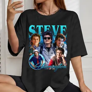 [Winter outfit]Steve Harrington T-Shirt, Stranger things Movie, Movie Universe Evolution, Vintage Shirt, Birthday Gift Tee Matching Family Shirts Vacation