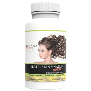 Wellgenix Purvana Max – 5000mcg Biotin + MSM, Fo-Ti & Collagen Boosters for Thicker Hair, Stronger Nails & Glowing Skin - Supports Elasticity, Anti-Aging & Daily Beauty Care Healthcare Fitness