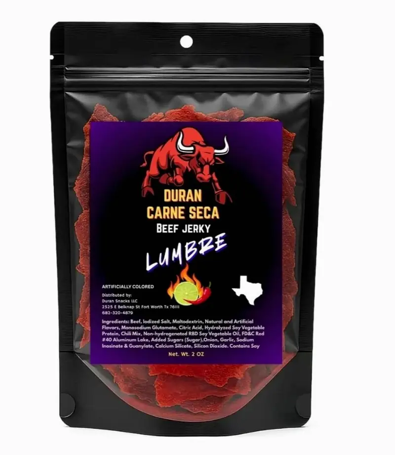 Tizon Lumbre Carne Seca - Spicy Fuego Beef Jerky Snack, Premium Mexican-Style Dried Beef, 2oz Resealable Pouch, No Added Hormones, USA Made