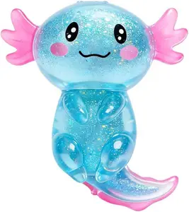 Axolotl Squishy Stress Relief Toy Glitter Fidget Toys Cute Malt Sugar Axolotl Toy Fidget Toys Adults Fidget Toy for Kids Youth Adult, Party Favors Anxiety Relief Squishy Toys