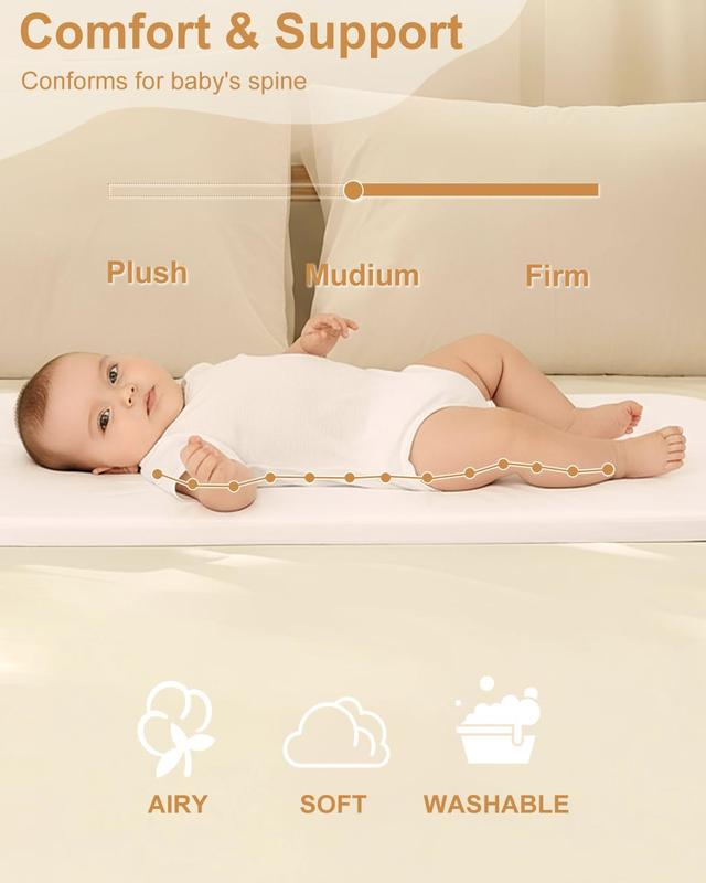Newborn/Baby 4-in-1 Bassinet! Foldable Travel Style + Wheels | Mosquito Net + Mattress + Storage Included