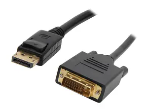 Nippon Labs DP-DVI-10 10 ft. DP DisplayPort Male to DVI-D Male Converter Cable, Black - DP to DVI Adapter - 1920 x 1200
