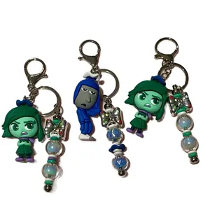 Pretty Keychain or Bag Charm n - Featuring Green and Blue Characters with Unique Designs and Attachments