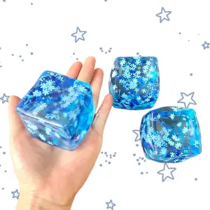 Cube Ice Maltose Pinching Music, Snowflake Pinching, Slow Rebound Stress Relieving Tool sandy snacks toy real makeup kit kid mini need oh diy stress relief toy stress relief desk toy sensory stress relief creative stress relief toy adult stress relief toy