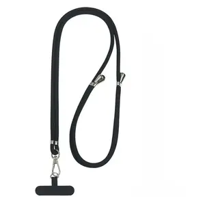 1Pcs Black Phone Lanyard for Women & Men - Adjustable, Stylish Crossbody/Neck/Wrist Styles, Premium Anti-Loss Clip, Elegant Special Strap for Phone Cases