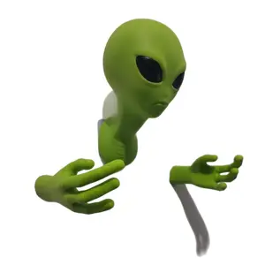 1Pc Green Alien Wall Hanging, 3D Alien Sculpture Ornament, Area 51 Sci-Fi Decor, Interior Wall Decor, Modern Home Decor. Funny Wall Art for Living Room, Bedroom, Entryway, Creative Photo Prop & Collectible Hanging Decor.