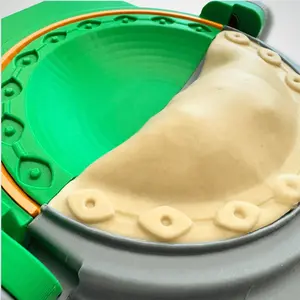 Empanada Press Eye Crimp + Built-In Dough Cutter | Meat Pie Maker, Pot Pie Maker, Dimple Maker, Hand Pie Press | PETG Premium | Made in USA | 3.5" to 7"