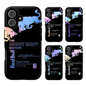 Night Shift Galaxy Energy Drinks Inspired Limited Edition Phone Case, Gradient Pastel Blue Pink Yellow Green Neon Edition Night Shift Edition Retro Energy Drink Design iPhone 17 16 15 14 13 12 Pro Max Plus X, Galaxy S25 S24 S23