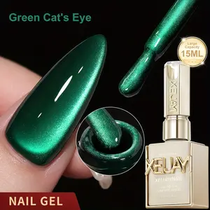 Ultra-Bright Nail Gel With 17 Color Options Magnetic Cat Eye Effect. Versatile Simple And Fashionable Cat Eye Gel Polish For Autumn And Winter Dazzling Cat Eye Design With Shiny Gloss Ideal For Nail DIY And Women's Salon Manicures