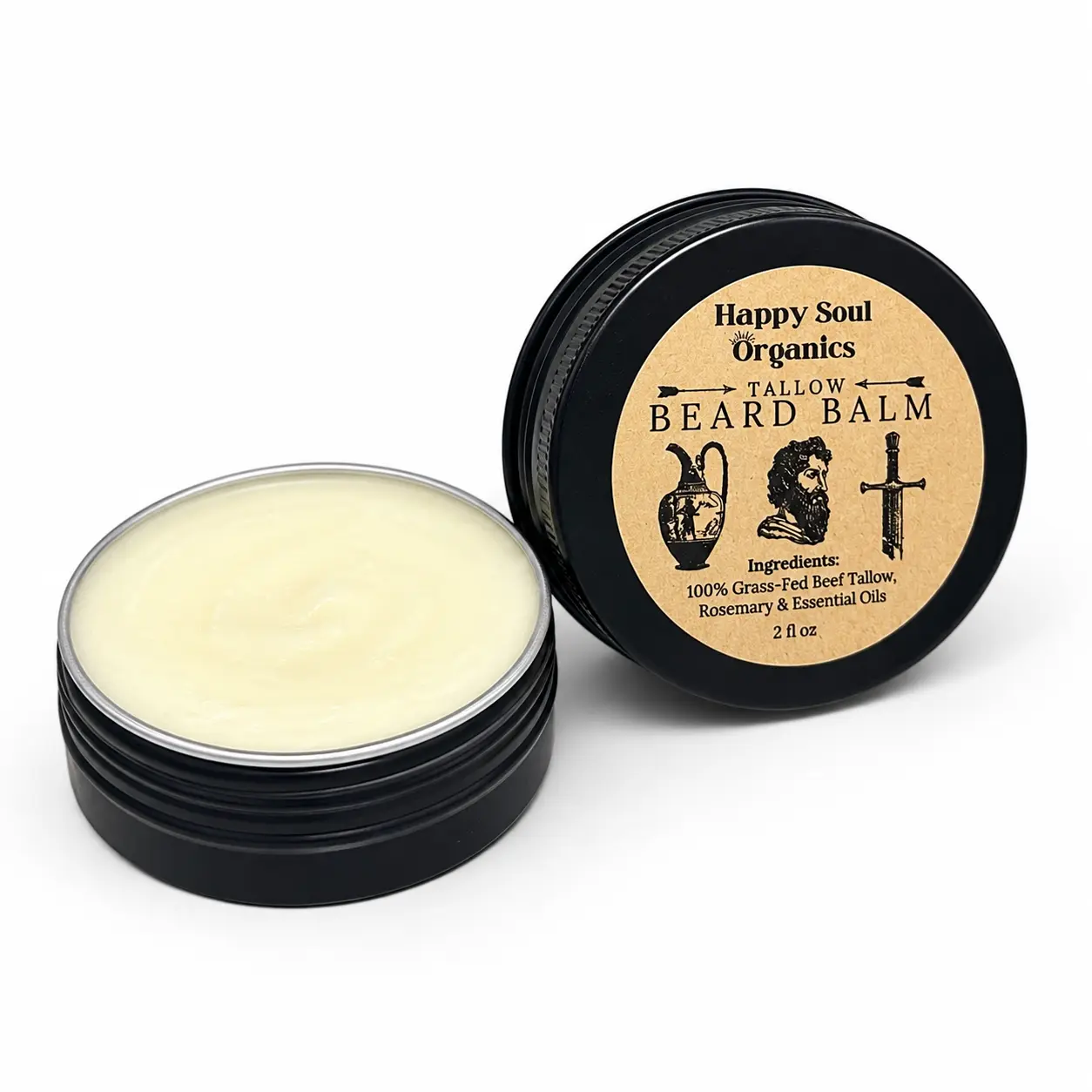 Tallow Beard Balm Skin Cream | All Natural Daily Haircare For Men